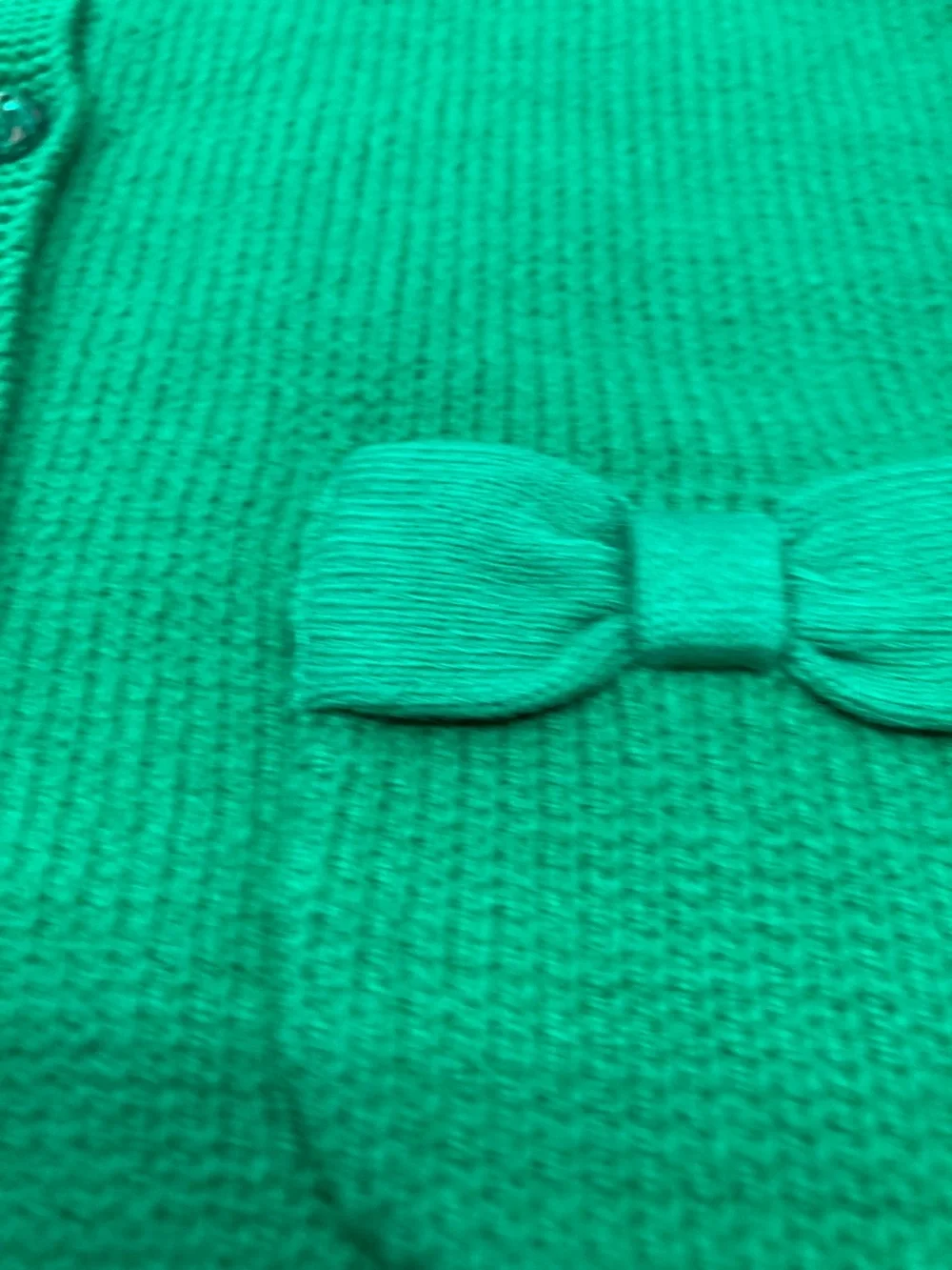 Gymboree Faux Fur Collar Knit Cardigan Sweater Bow Pockets Green NWT S601